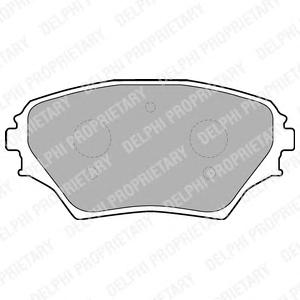Комплект тормозных колодок, дисковый тормоз DELPHI LP1632