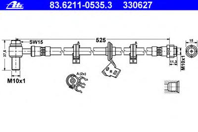 Тормозной шланг ATE 83.6211-0535.3