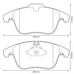 Комплект тормозных колодок, дисковый тормоз JURID 573336JC