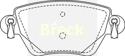 Комплект тормозных колодок, дисковый тормоз BRECK 23557 00 704 10