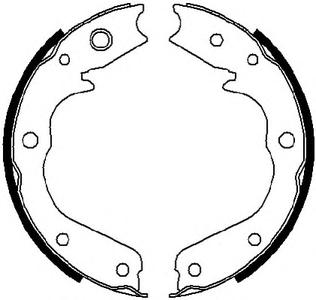 Комплект тормозных колодок, стояночная тормозная система FERODO FSB665