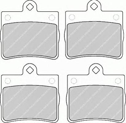 Комплект тормозных колодок, дисковый тормоз FERODO