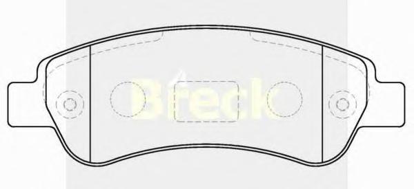 Комплект тормозных колодок, дисковый тормоз BRECK