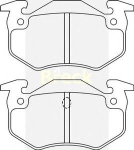 Комплект тормозных колодок, дисковый тормоз BRECK 20973 00 704 00