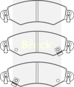 Комплект тормозных колодок, дисковый тормоз BRECK 23253 00 702 10