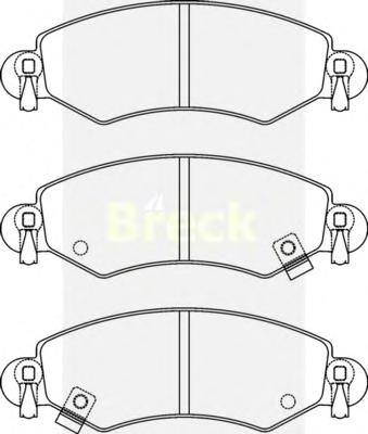 Комплект тормозных колодок, дисковый тормоз BRECK