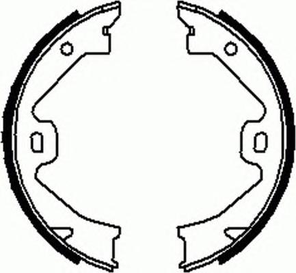 Комплект тормозных колодок, стояночная тормозная система FERODO