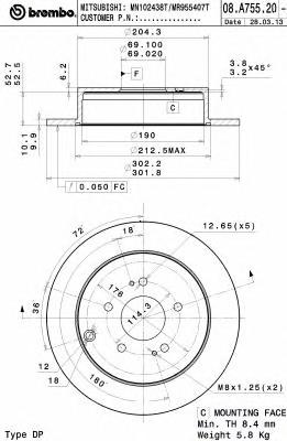Тормозной диск BREMBO