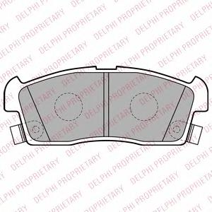 Комплект тормозных колодок, дисковый тормоз DELPHI