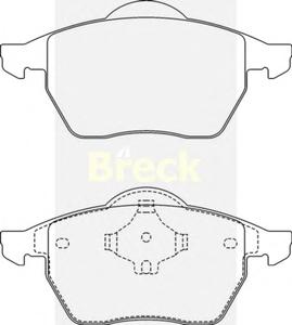 Комплект тормозных колодок, дисковый тормоз BRECK 21848 00 701 00