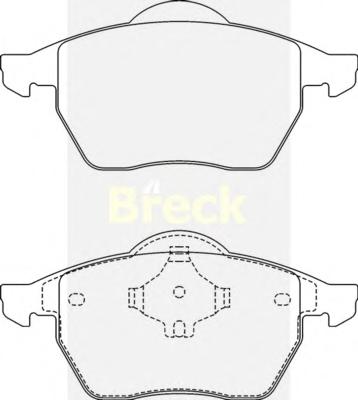 Комплект тормозных колодок, дисковый тормоз BRECK