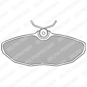 Комплект тормозных колодок, дисковый тормоз DELPHI