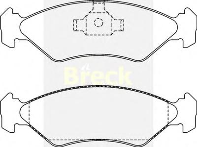 Комплект тормозных колодок, дисковый тормоз BRECK 21202 00 702 00