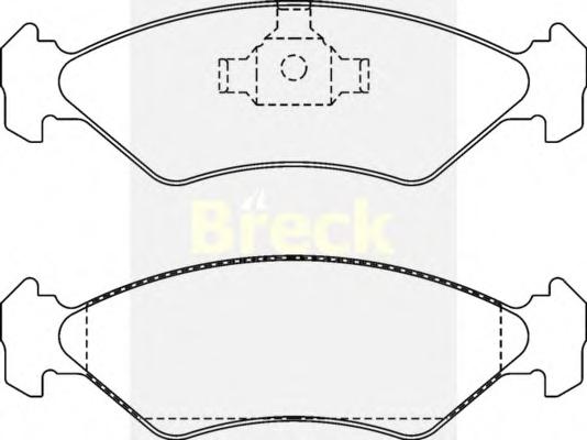 Комплект тормозных колодок, дисковый тормоз BRECK