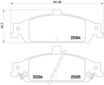 Комплект тормозных колодок, дисковый тормоз TEXTAR 25304 14,0 0 5