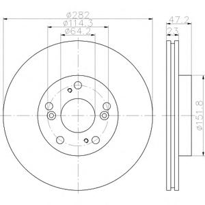 Тормозной диск TEXTAR 98200 1444 0 1