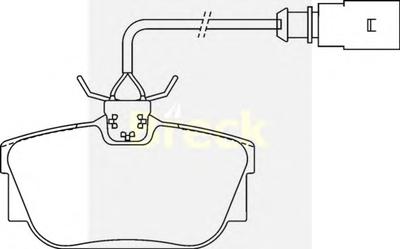 Комплект тормозных колодок, дисковый тормоз BRECK 23224 00 702 10