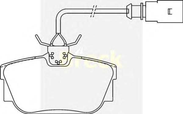 Комплект тормозных колодок, дисковый тормоз BRECK