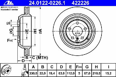 Тормозной диск ATE 24.0122-0226.1