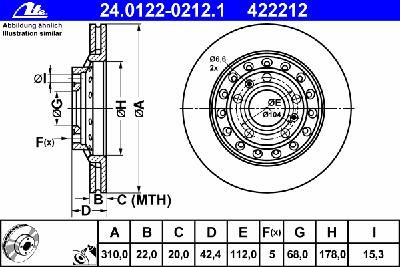 Тормозной диск ATE 24.0122-0212.1