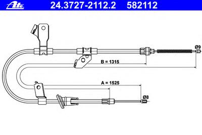 Трос ручника ATE 24.3727-2112.2