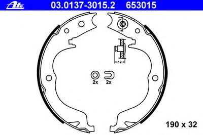 Комплект тормозных колодок, стояночная тормозная система ATE 03.0137-3015.2