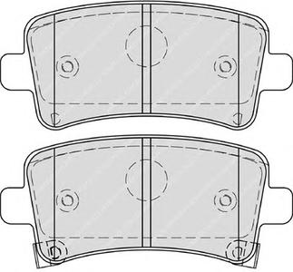 Комплект тормозных колодок, дисковый тормоз FERODO FDB4252