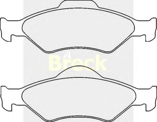 Комплект тормозных колодок, дисковый тормоз BRECK