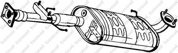 Средний глушитель выхлопных газов BOSAL