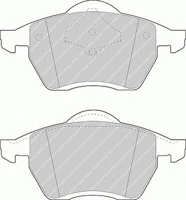 Комплект тормозных колодок, дисковый тормоз FERODO