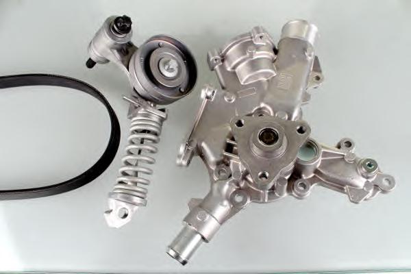 Водяной насос + комплект ручейковых ремней HEPU