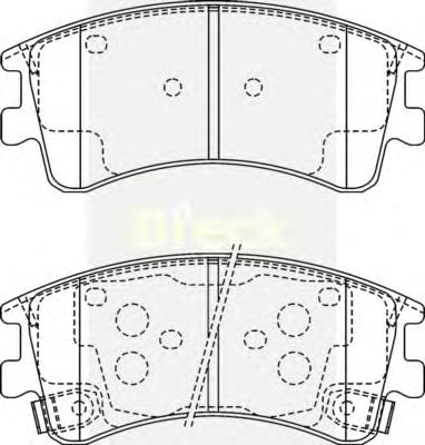 Комплект тормозных колодок, дисковый тормоз BRECK