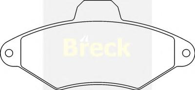 Комплект тормозных колодок, дисковый тормоз BRECK 21631 00 701 10