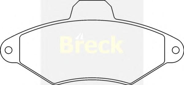 Комплект тормозных колодок, дисковый тормоз BRECK