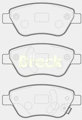 Комплект тормозных колодок, дисковый тормоз BRECK