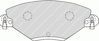 Комплект тормозных колодок, дисковый тормоз FERODO FDB1411