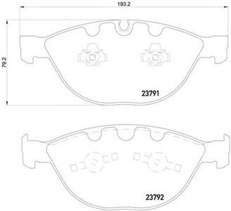 Комплект тормозных колодок, дисковый тормоз TEXTAR 23791 20,8 0 5