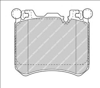 Комплект тормозных колодок, дисковый тормоз FERODO FDB4351