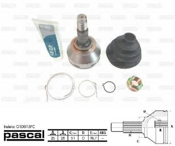 ШРУС PASCAL G1D015PC