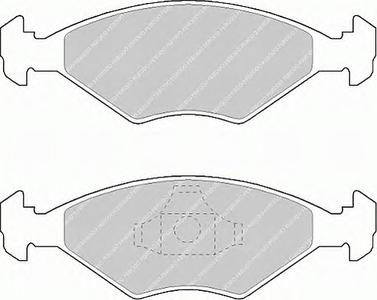 Комплект тормозных колодок, дисковый тормоз FERODO FDB896