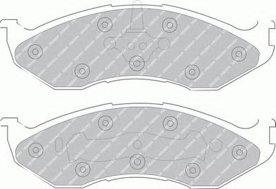 Комплект тормозных колодок, дисковый тормоз FERODO FDB929