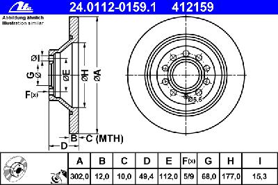 Тормозной диск ATE 24.0112-0159.1
