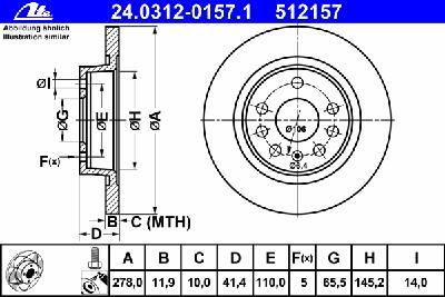 Тормозной диск ATE 24.0312-0157.1