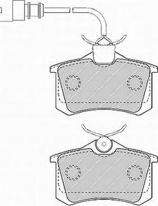 Комплект тормозных колодок, дисковый тормоз FERODO FDB1481