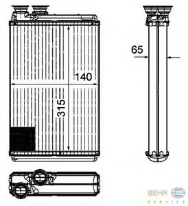 Радиатор печки HELLA 8FH351 315-571