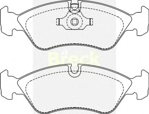 Комплект тормозных колодок, дисковый тормоз BRECK