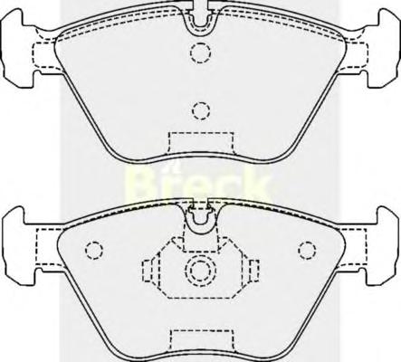 Комплект тормозных колодок, дисковый тормоз BRECK