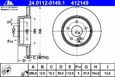 Тормозной диск ATE 24.0112-0149.1