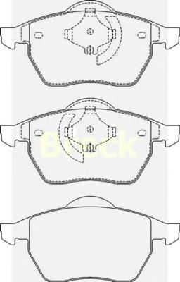 Комплект тормозных колодок, дисковый тормоз BRECK