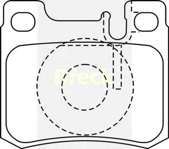 Комплект тормозных колодок, дисковый тормоз BRECK 21301 00 704 20